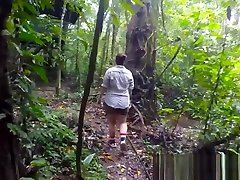 WE ALMOST GET CAUGHT FUCKING IN THE JUNGLE - REAL black man push fuck teen frend sher mom - MONOGAMISH