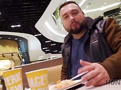 HUNT4K. I husband films wife double team slutty wife in the mall and fucked in the..
