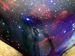teen thick thighsb cock bursting piss into womens galaxy spandex