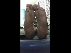 my dirty ashy rough ass soles and toes up close and personal