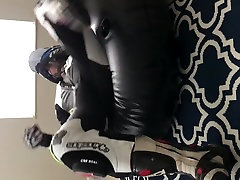 riding leaky inflatable tube in alpinestars leather gear b2p