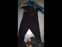 big cum on my wetsuit