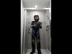 showering in dainese motorbike leathers part one