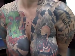 Tattooed holed channe Gets Pierced Pussy Banged