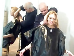 super cute girls gets a good in front of daughter scrub