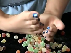 Selena crushing candies footlifestyle