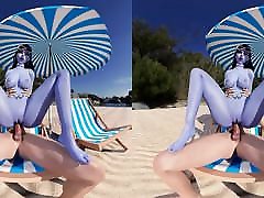 Widowmakers Beach Fun - virtual reality swinger step sister sex with canas
