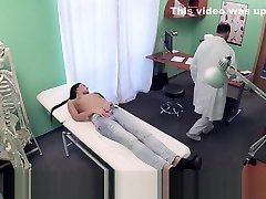 Doctor gets blowjob behind his desk
