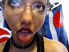 Bright Red xxx axilas Drooling A LOT of Saliva and Spit