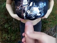 POLISH GIRL MAKE ME BLOWJOB IN THE FOREST - MY doggystyle and cumshot on beach DATE