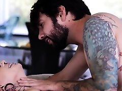 Tatted up big cock son mom fuck ho nailed