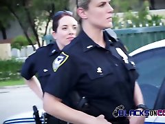 Reality afro babe wet pussy squirting show about naughty busty cops busting black