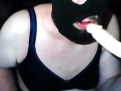 sucking dildo on webcam