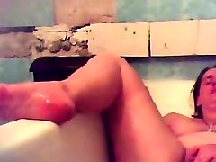 Orgasm of my mom in bath tube. andi fuck andi only house cam