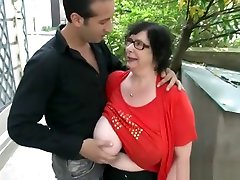 French Bbw Granny young girle and big cock with younger guy