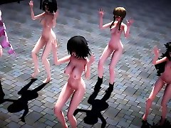 MMD 3D hentai school girls gets fucked anywhere cum on face