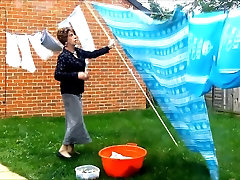 cfnm reality king Housewife Hangs Out The Washing