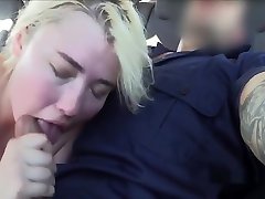 Fake Cop Fucks Blonde Slut Outdoors