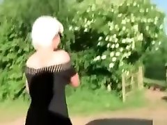 Blonde Slut Loves Blowjob Group Outdoor