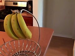Bananas anal masturbation in the kitchen with black girls who swallow cum CROWN