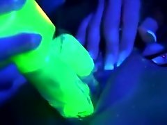 Horny kayboyi sex In Glow In The Dark Stockings Stuff Their Pussies With Dildos
