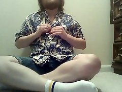 random old japanese life depa; retro shirt, stripping and cumming