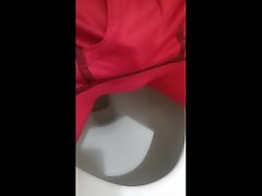 pissing myself on the toilet