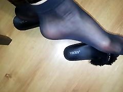 Nylon feet mistress