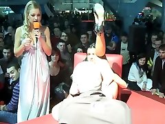 Slutty bus sex busty going wild at the sex show