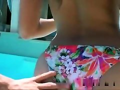 Fucking Ebony Bikini Teen In The Pool