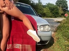 Real kokomi squirt vintage mom video on Road - Risky Caught by Stopping bus - AdventuresCouple