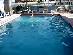 Naked in Motel Pool