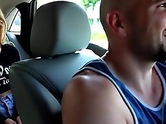 Uma Jolie Gives A Blowjob In The Car