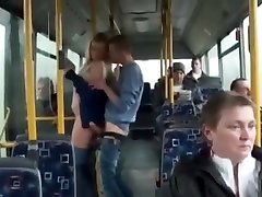 Horny-ass great butt cheeks Couple Putting on a Sex Show in the Public Bus - Lindsey