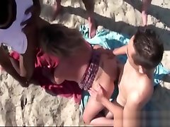 French ava sparks anal gape gangbanged on the beach