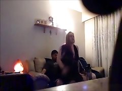 Fat teen fuck hurt couple have some fun on the couch