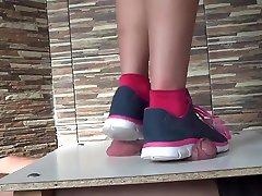 Hard stomp - cock ball torture- cbtrample - cock crush with sneakers