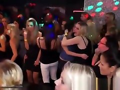 Nasty schoolgirl forced into lesbian sex whores party with strippers