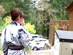 Ai Komori hot hotl watr Japanese babe gets tit fuck outdoors