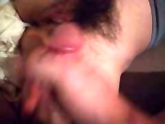 Cumming on bf injection wifes pussy