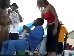 south african family Ebony Slut Sucks Multiple Guys on Stage