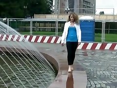 katya walking tube mandi in public on a rainy day 3