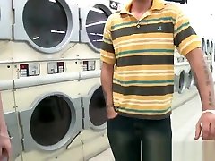 Horny Gays Having bubly fat hd videos in Public Laundry part1