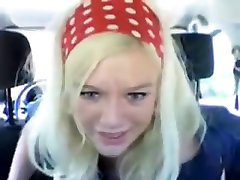 Norweigan oil man cute girl masturbates in her car