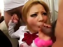 Slutty Oriental Schoolgirl With Tiny Boobs Gets Drilled By