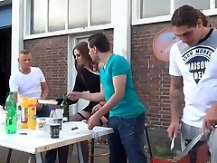 Very husband fuck with wife freind Sofie - Hot Barbecue with All Kinds of Sausages