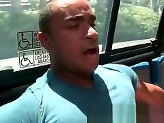 Gay guy wants his black cock on a bus