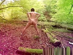 Hottest Twink ever gets off in the woods ALMOST CAUGHT
