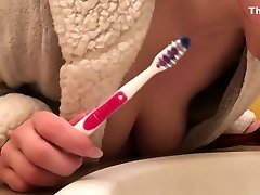 REAL spycam, My dads wife is half his age - shaving her legs insiyn sex showering
