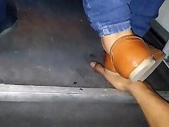 Hand ass drilled pornstar bus